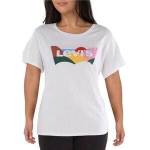 LEVI'S Rolling Hills White T-Shirt Multicolor Perfect Logo Graphic 1X‎